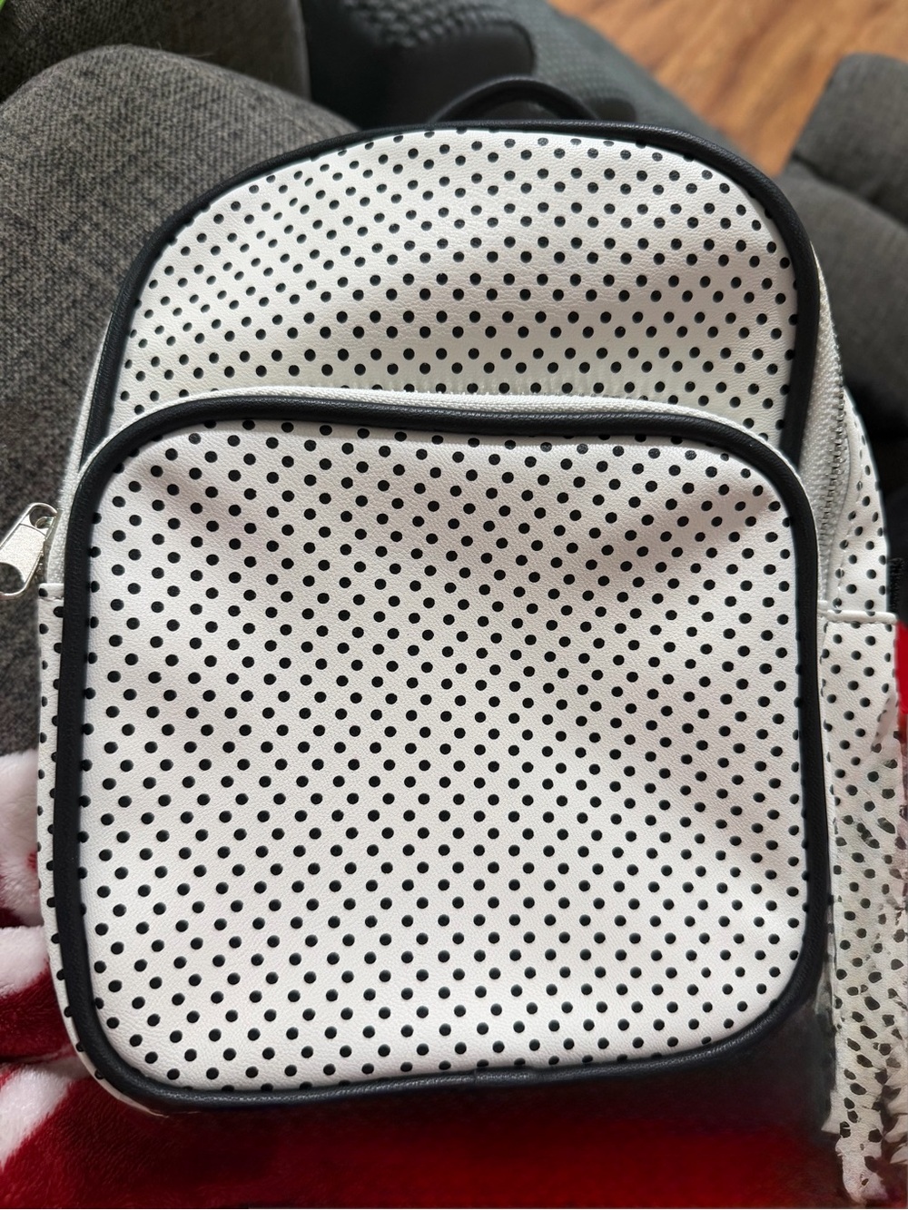 art class White and Black Polka Dot Kids Mini Backpack